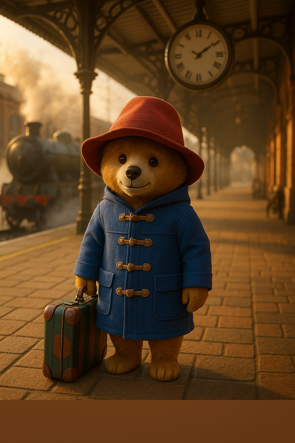 Bear in his classic attire